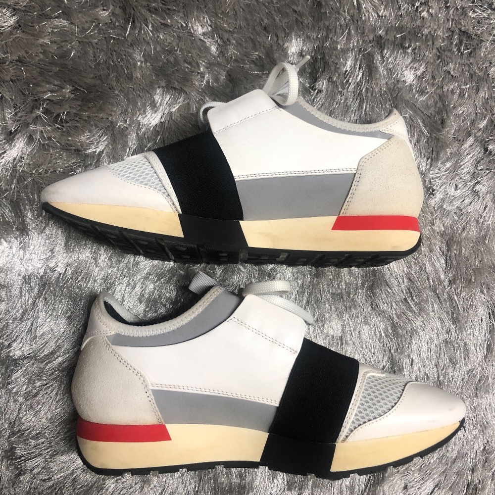 Balenciaga Race Runner | Black White Red| Women Size 38